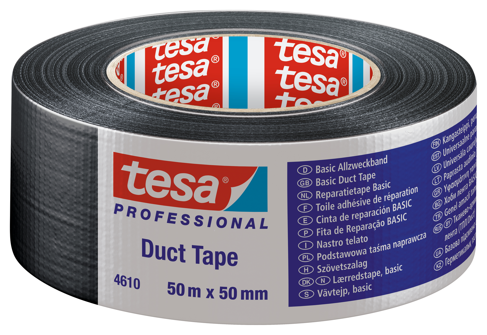 tesa 4610, Gewebeband Duct Tape, 50mm x 50m, schwarz tesa 4610, Gewebeband Duct Tape, 50mm x 50m, schwarz