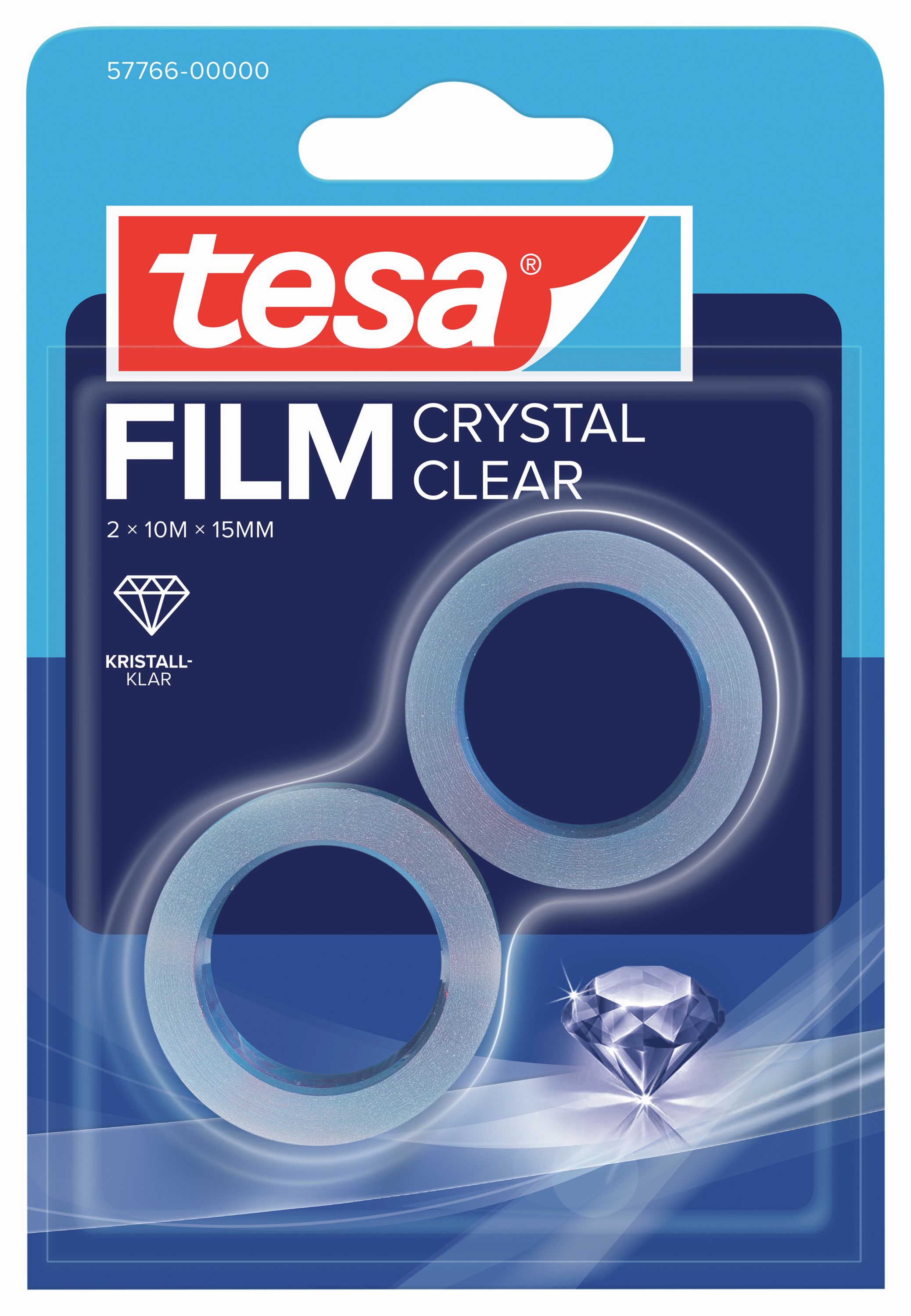 tesafilm 57766, 2 Rolllen, 15mm x 10m, kristall-klar