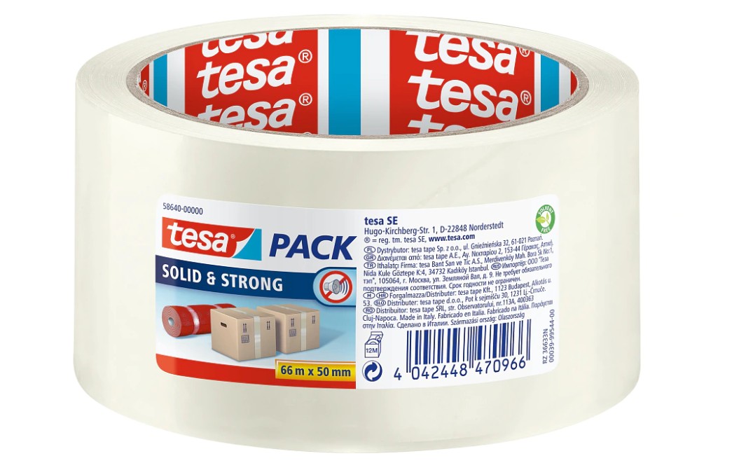 tesapack Solid & Strong Packband, 50mm x 66m