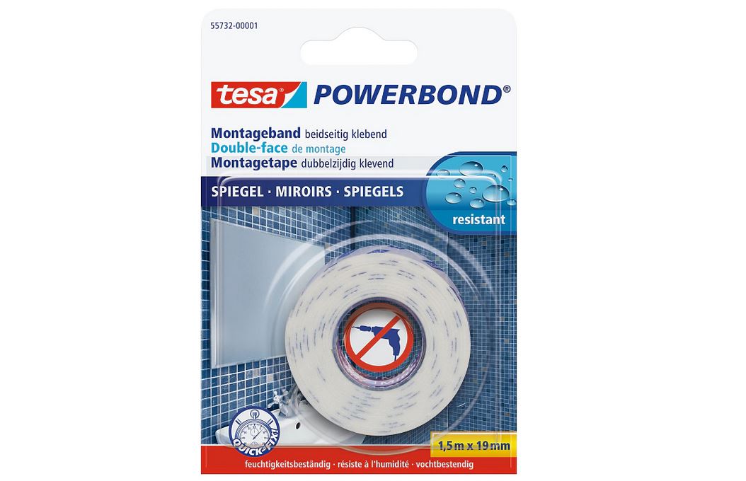 tesa 55732, Professional Mirror Spiegel Montageband, 19mm x 1,5m tesa 55732, Professional Mirror Spiegel Montageband, 19mm x 1,5m