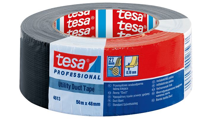 tesa 4613, PE-beschichtetes Standard Duct Tape, 48mm x 50m