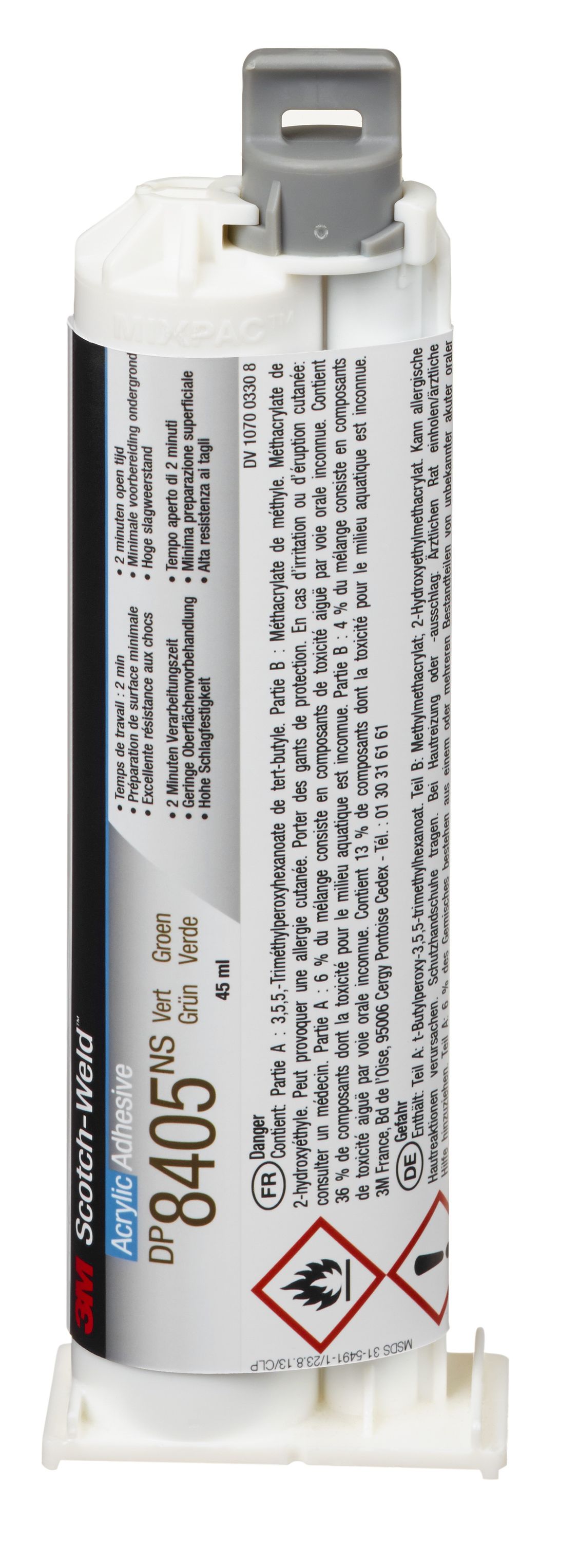 3M Scotch-Weld DP8405NS, 2K-Konstruktionsklebstoff auf Acrylatbasis, grün