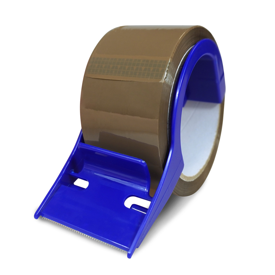 selmundo 1055, Packbandabroller / Handabroller, inkl. Packband 50mm x 66m braun