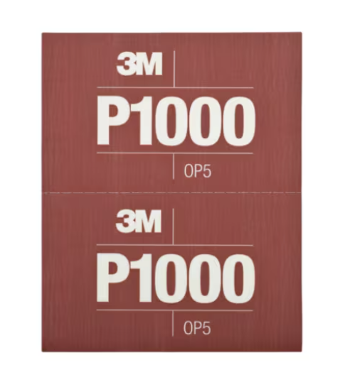 3M 34341 Hookit, Flexible Schleifstreifen 270J, 140mm x 171mm, braun, P1000, 25 Streifen