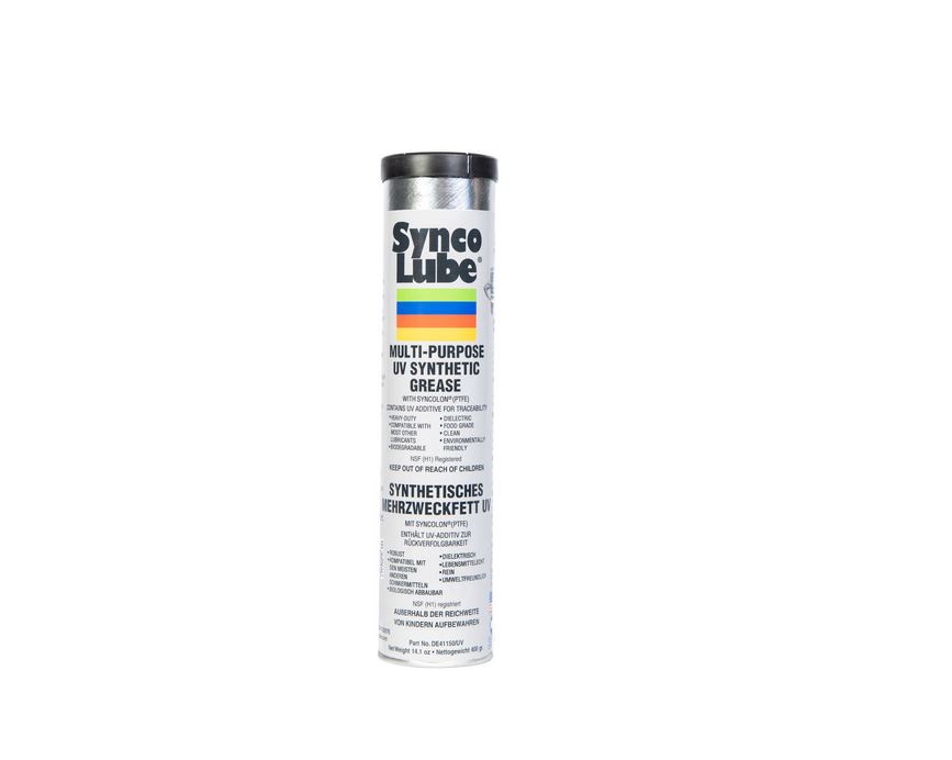 Super Synco Lube 41150 - Syntetisches Mehrzweckfett (NLGI 2) UV mit Syncolon (PTFE), 400g