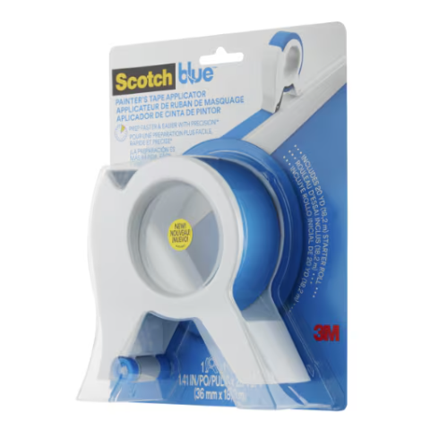 3M ScotchBlue Abdeckbandapplikator TA3-SB-ESF2090 + 1 Rolle 2090 Masking Tape, 36mm x 18,2m