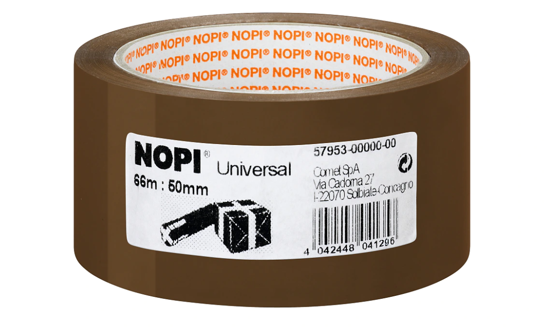 NOPI Packband / Verpackungsklebeband Universal, 50mm x 66m