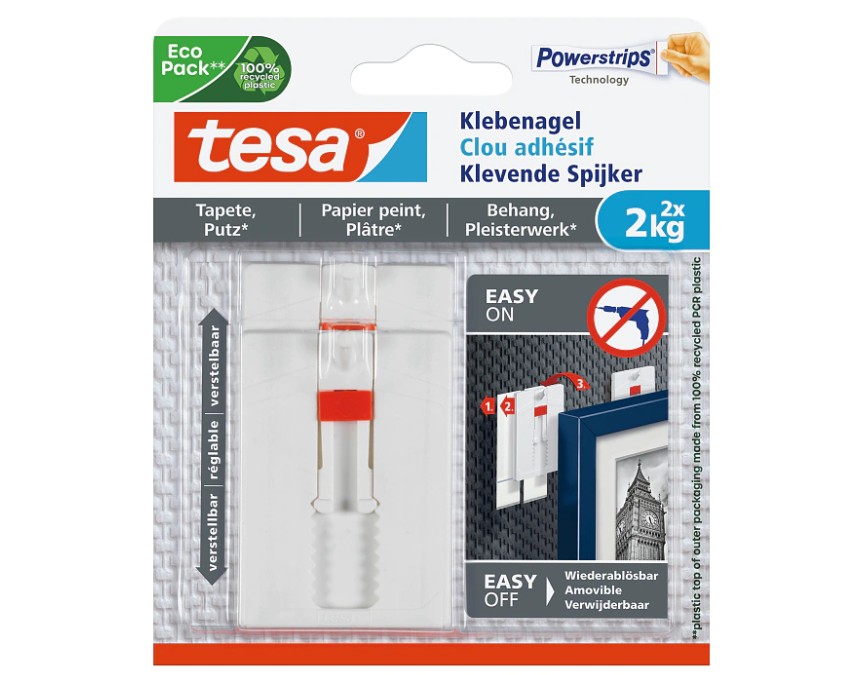 tesa Klebenagel für Tapeten und Putz (2kg), 2 Stück