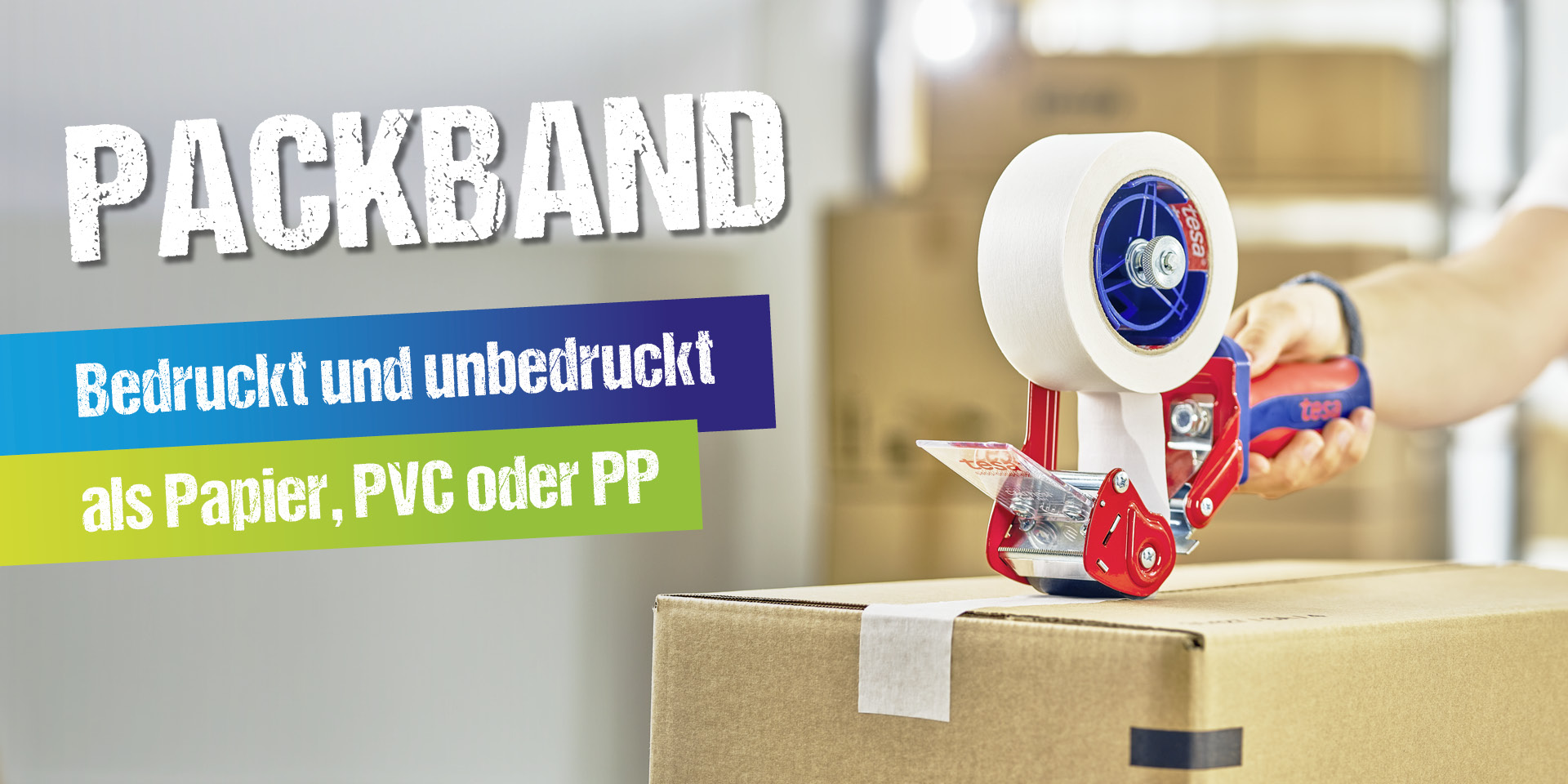 Packband bedruckt und unbedruckt Packband