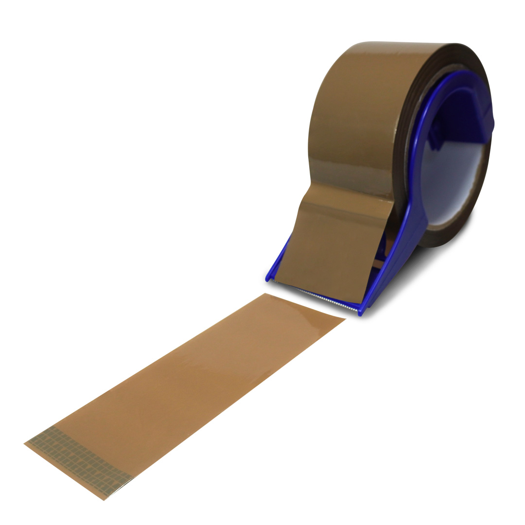 selmundo 1055, Packbandabroller / Handabroller, inkl. Packband 50mm x 66m braun
