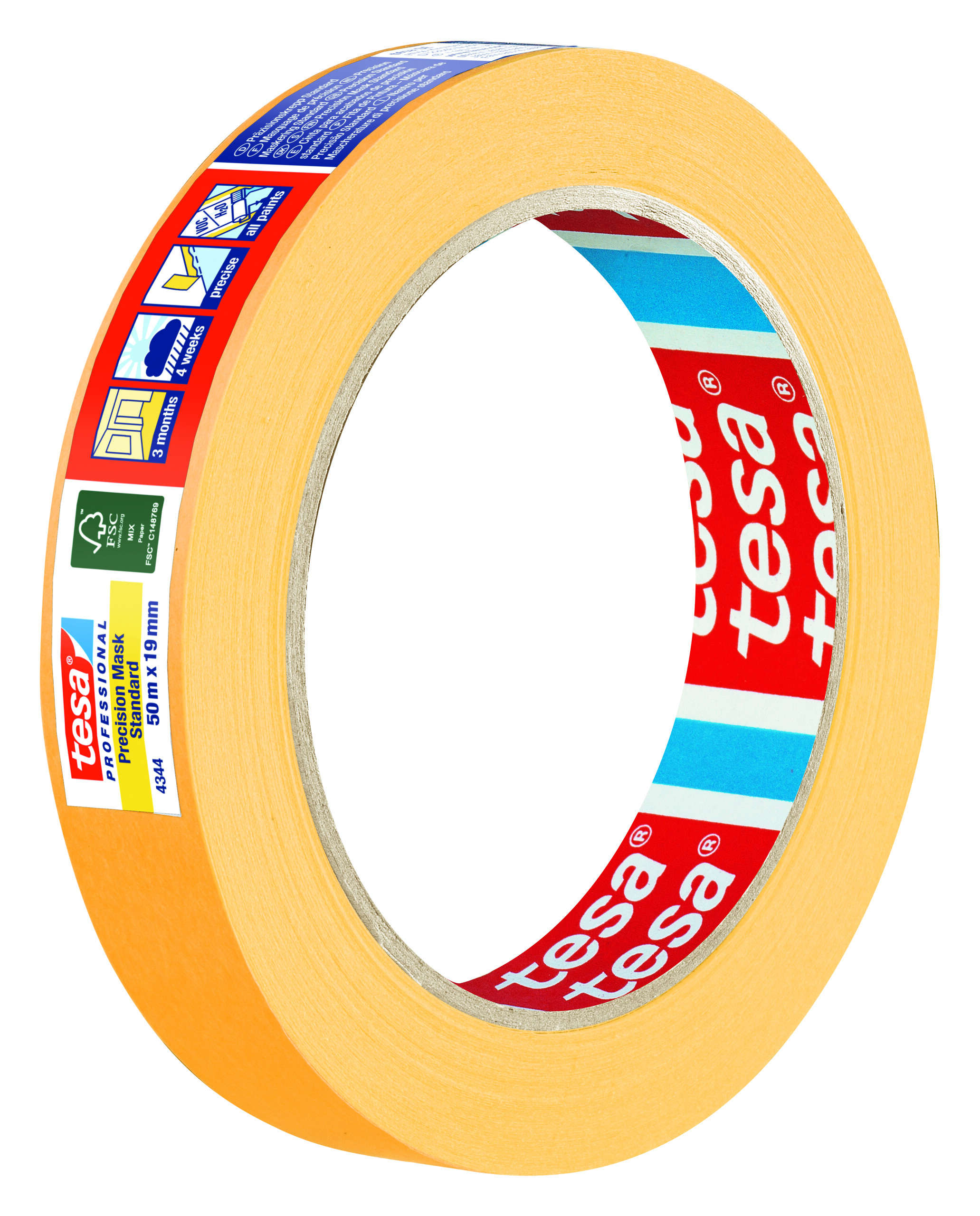 tesa 4344, Professional Präzisionskrepp Standard, Washi Premium Kreppband