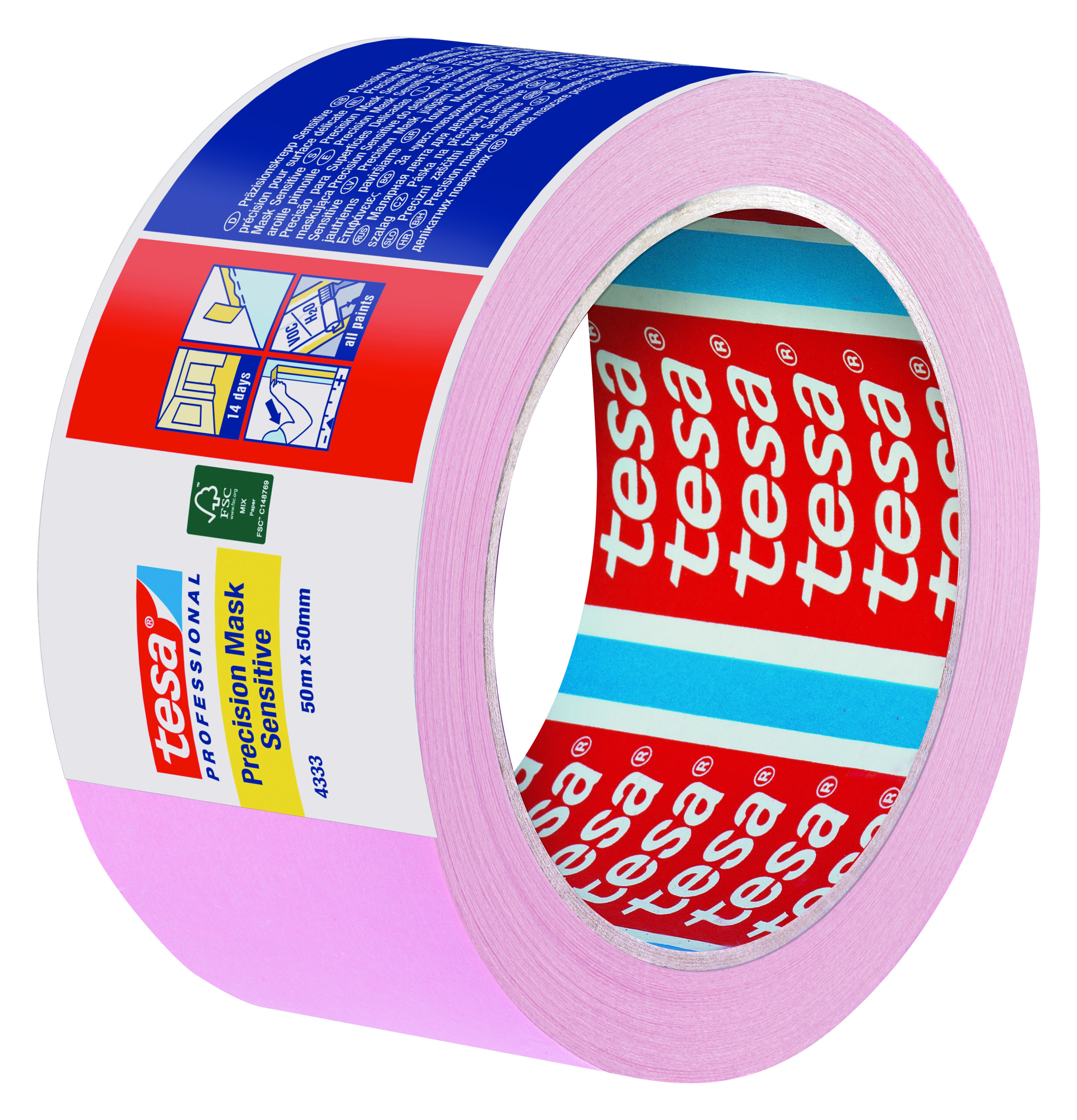 tesa 4333, Präzisionskrepp Sensitive, rosa tesa 4333, Präzisionskrepp Sensitive, rosa