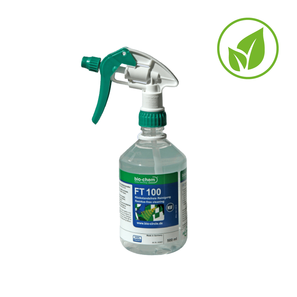 Biocircle FT100, tensidfreier Reiniger, Glas-/Kunststoff-/Metallreiniger Biocircle FT100, tensidfreier Reiniger, Glas-/Kunststoff-/Metallreiniger