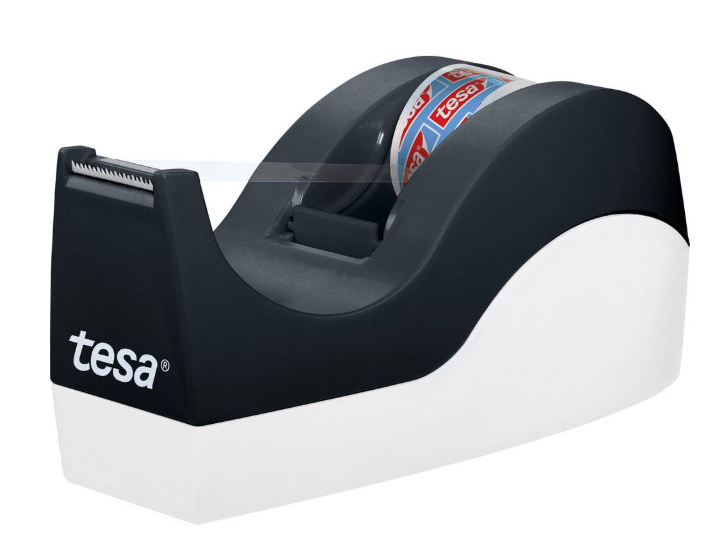 tesa Easy Cut Tischabroller ORCA + 1 Rolle tesafilm kristall-klar 19mm x 10m