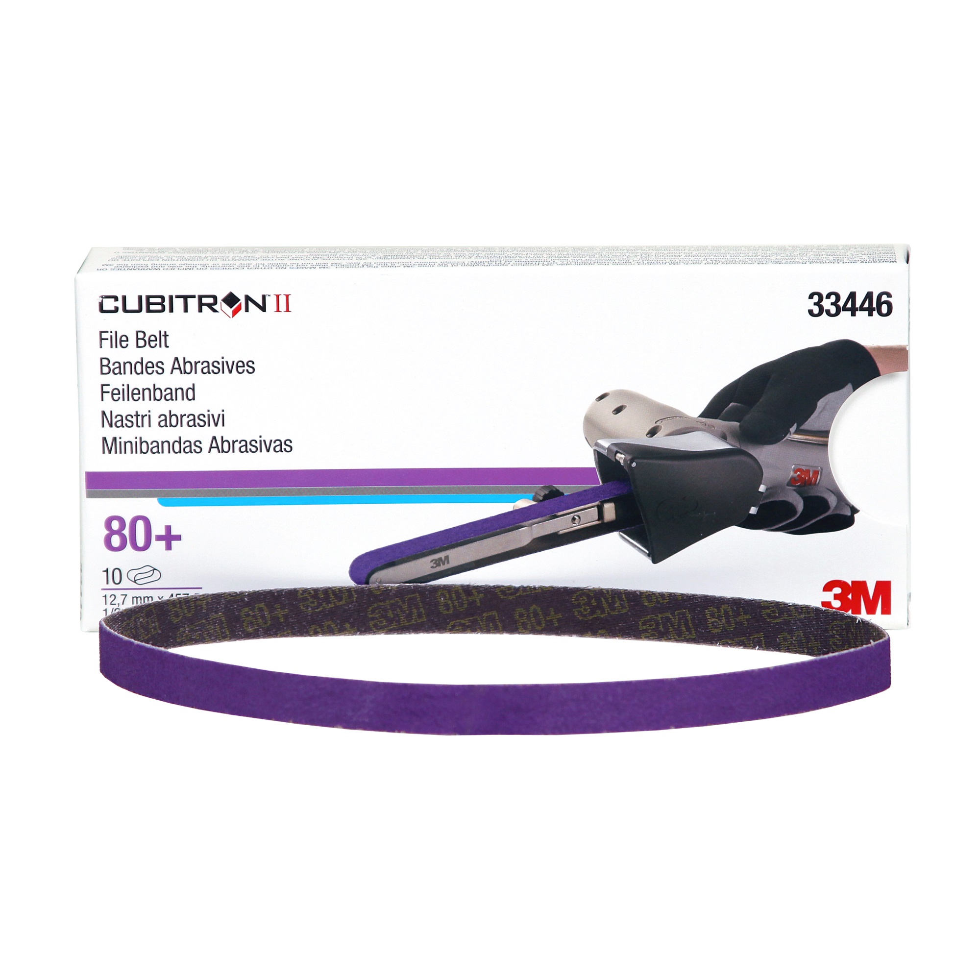 3M Cubitron II Feilenband 786F, 12,7 mm x 457,2 mm, 80+, 33446