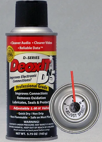 CAIG DeoxIT DN5S-6N, Kontaktspray 142g – Nicht brennbarer Kontaktreiniger (NO-DRIP) für Elektronik, Schalter & Steckverbindungen