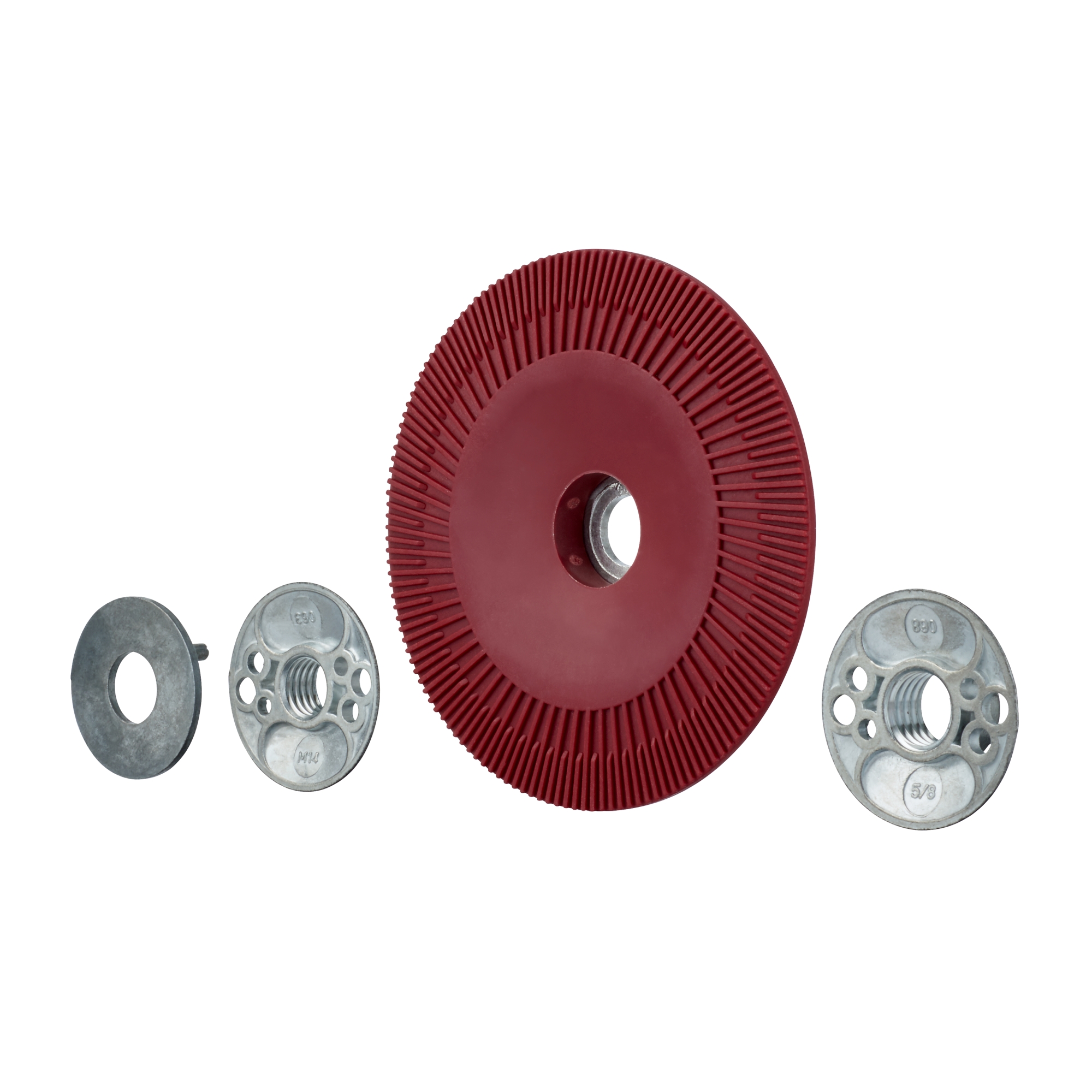 3M Hochleistungsstützteller gerippt, rot, 115 mm, M14, gerippt, sehr hart