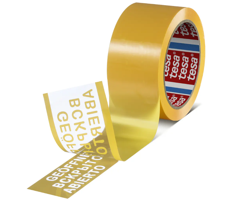 tesa 64007, Sicherheitsklebeband für Kartonverpackungen, gelb