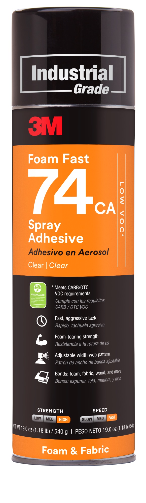 3M Sprühklebstoff FoamFast 74 auf Basis Synthetischer Elastomere, orange