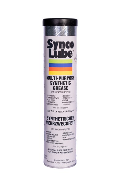 Super Synco Lube 41150 - Syntetisches Mehrzweckfett (NLGI 1) mit Syncolon (PTFE), 400g