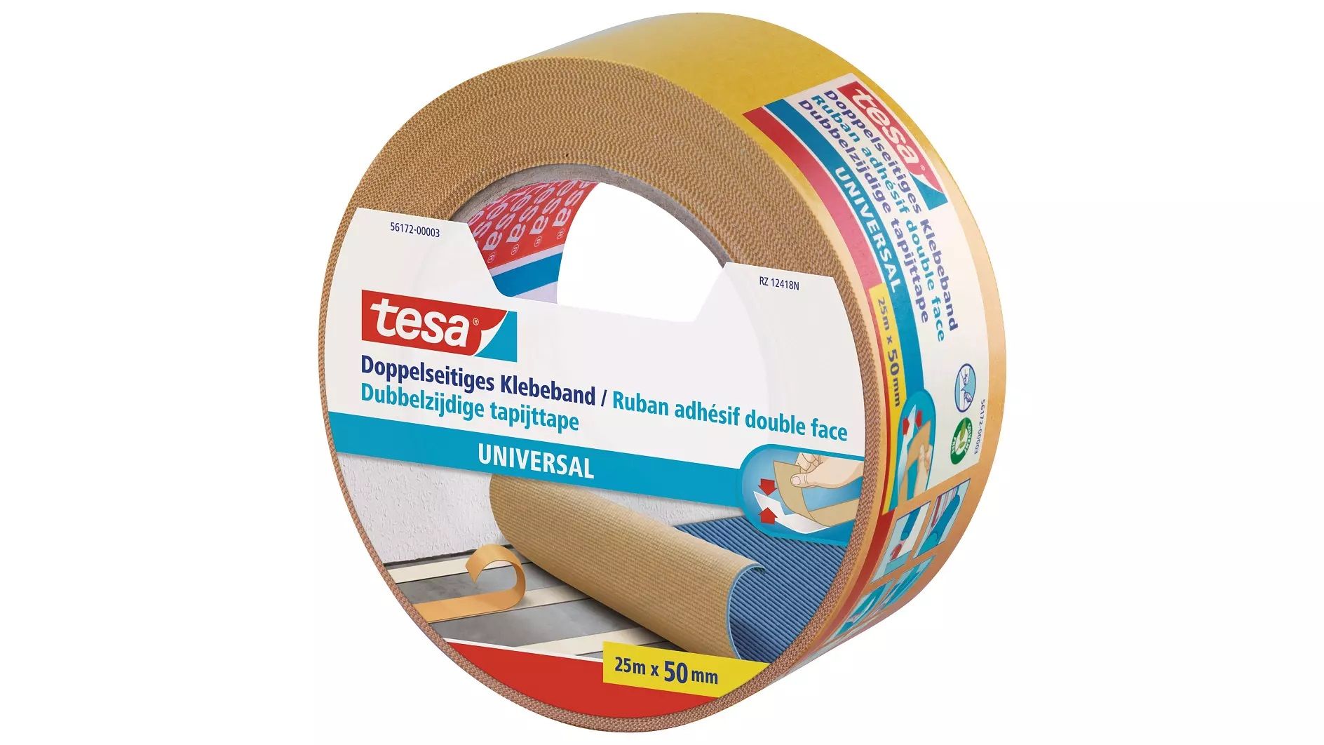 tesa UNIVERSAL 56172-00003-11 Doppelseitiges Klebeband Weiß (L x B) 25 m x 50 mm 1 St. kaufen